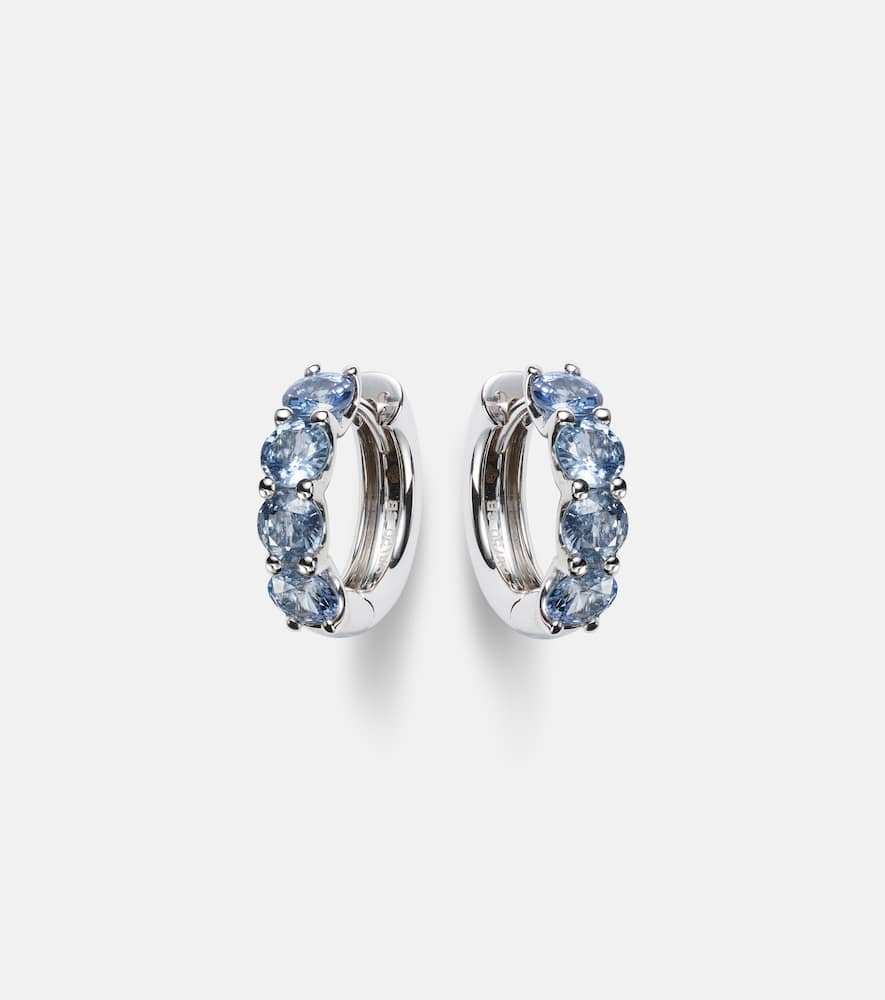 18kt white gold earrings with sapphires