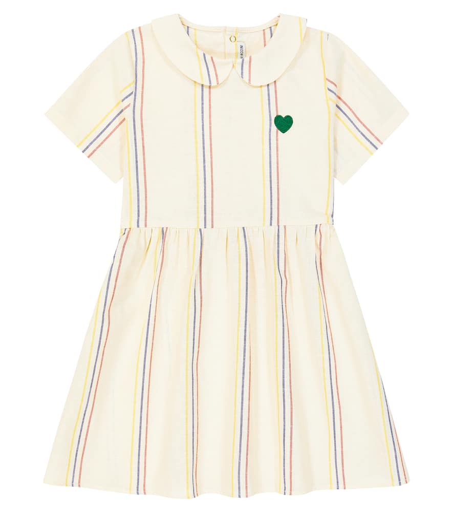 Mini Rodini Striped cotton and linen dress