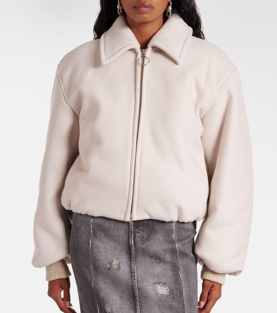 Wool-Blend Bomber Jacket