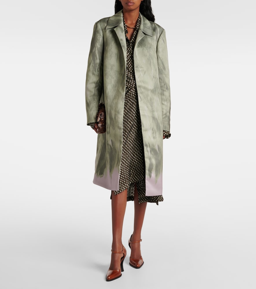  Dries Van Noten Dries Van Noten Mantel Aus Satin 