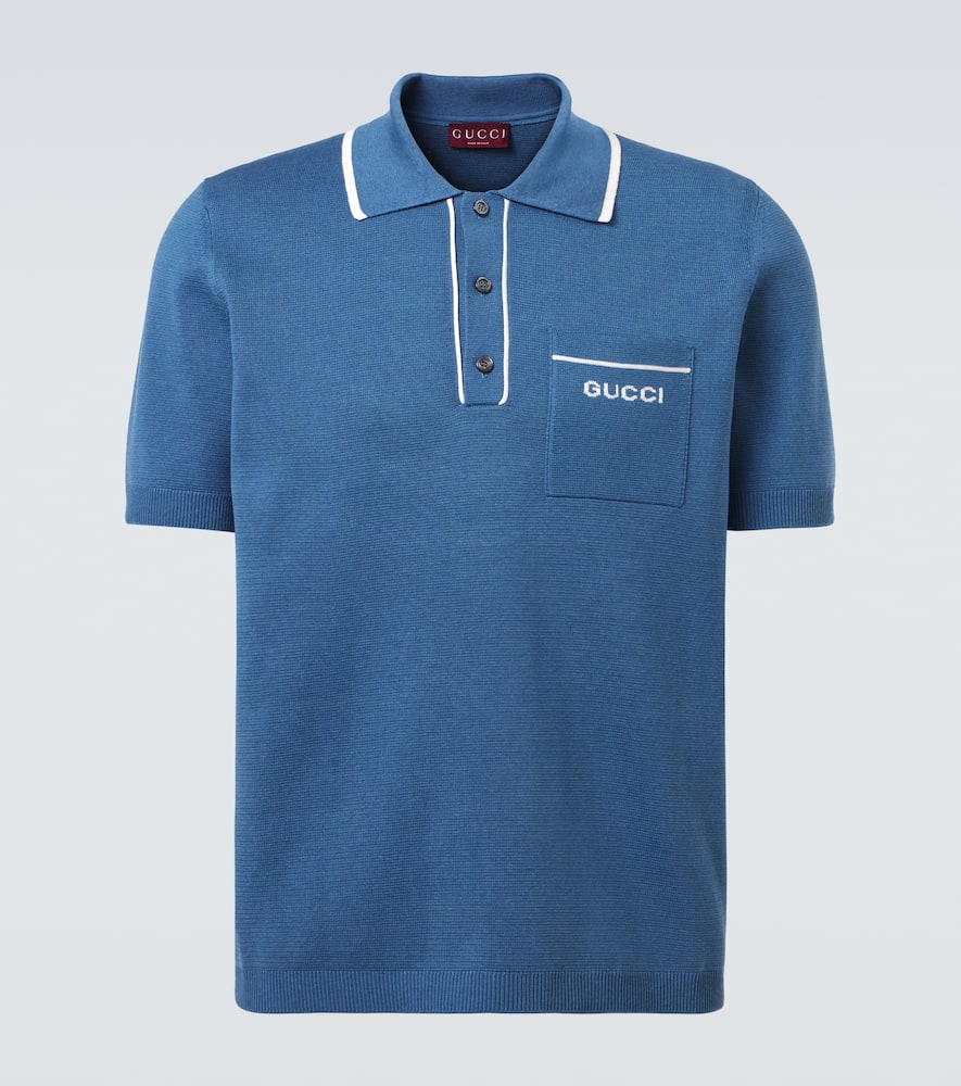 Silk and cotton polo shirt