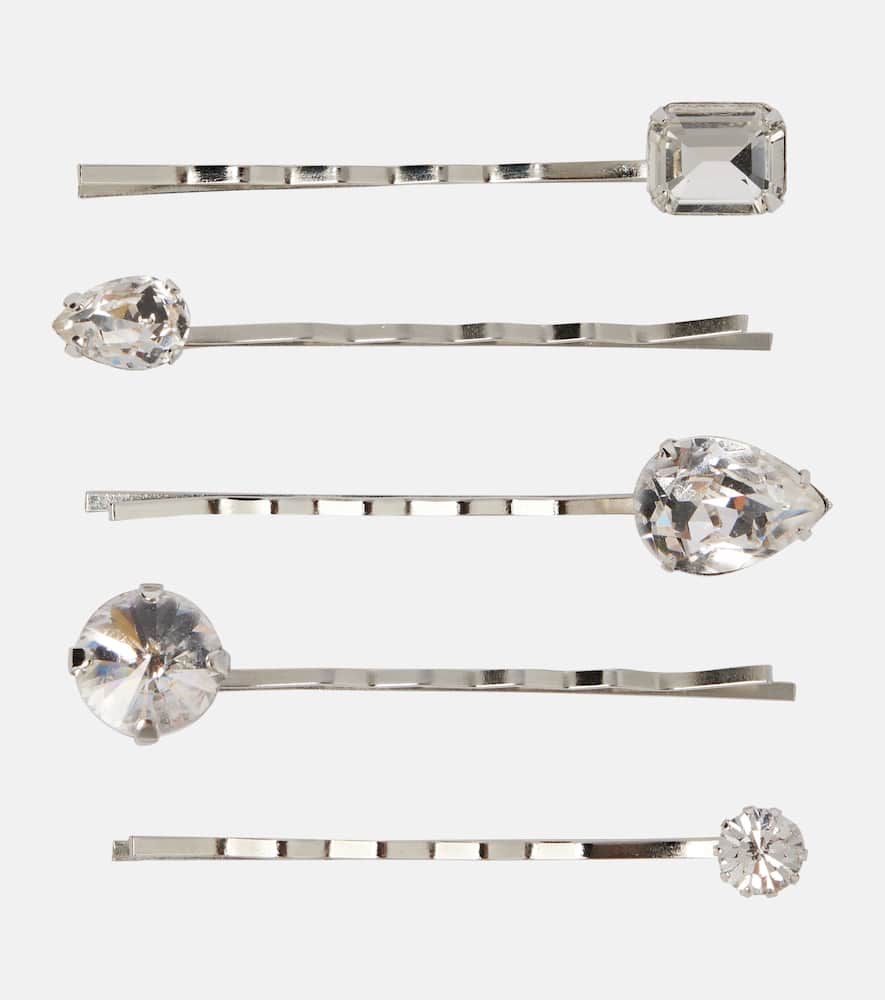 Jennifer Behr Raquel embellished set of 5 bobby pins