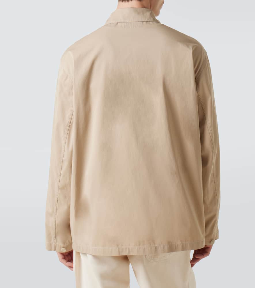 Lemaire Cotton Twill Overshirt In Rose Beige