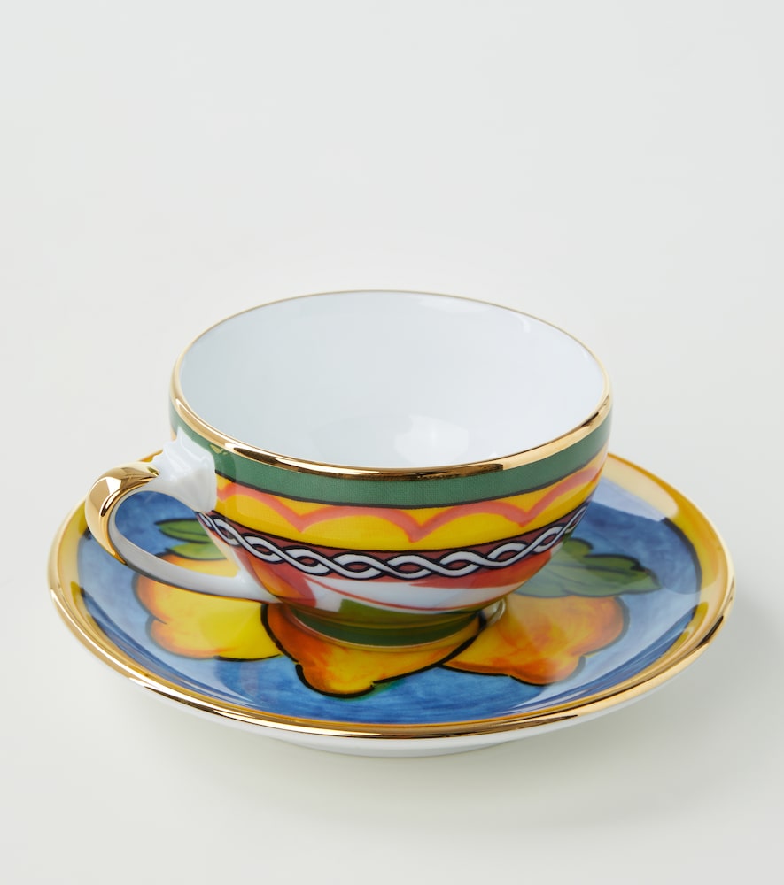  Dolce&gabbana Casa Dolce&gabbana Casa Porcelain Espresso Cup And Saucer Set 