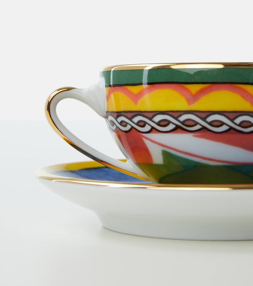  Dolce&gabbana Casa Dolce&gabbana Casa Porcelain Espresso Cup And Saucer Set 