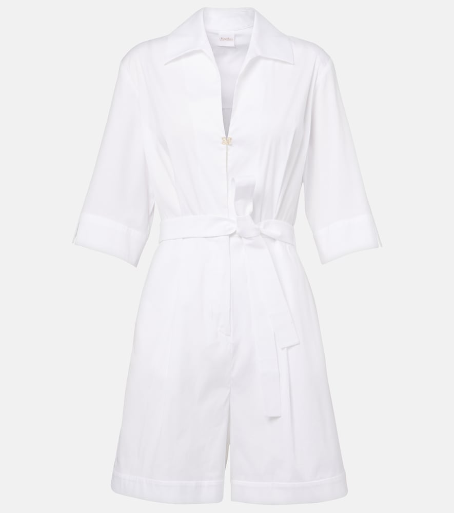 Max Mara Max Mara Canard cotton-blend poplin romper　Max Mara Canard コットンブレンド ポプリン ロンパース