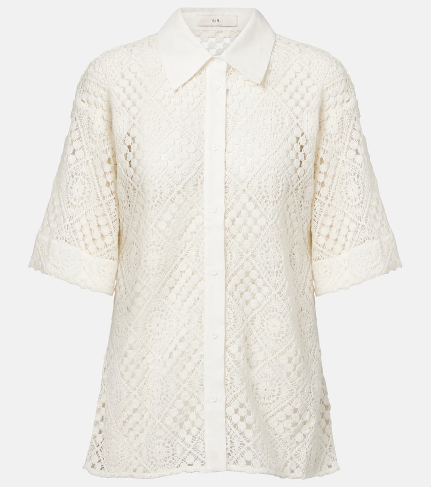 SIR Crochet cotton-blend shirt