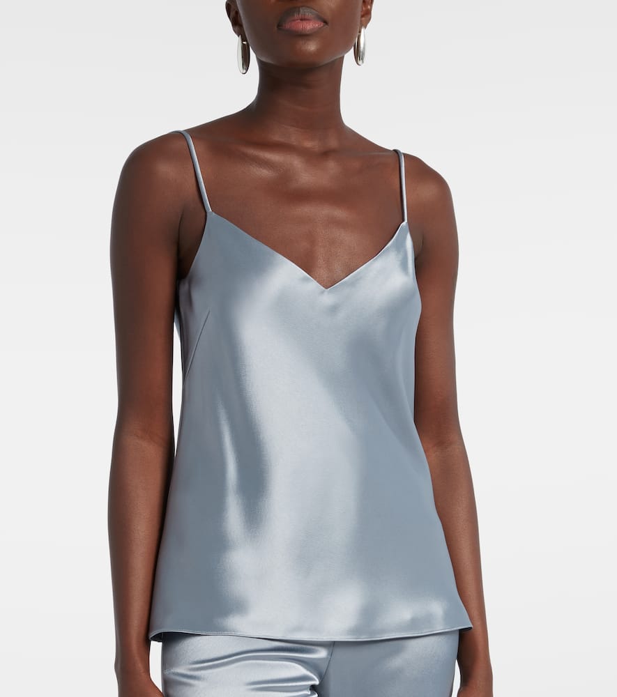 Galvan Ischia Satin Camisole In Blue