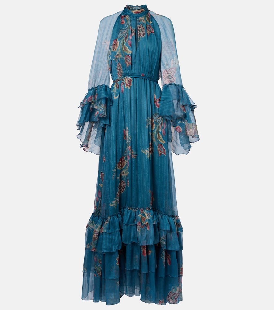 Etro Abito lungo in chiffon di seta