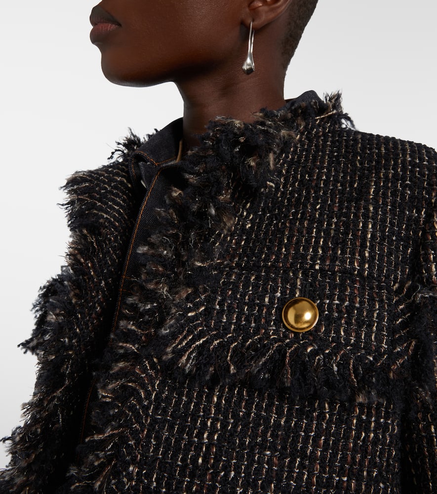 Sacai Wool-blend And Cotton Jacket In Multi