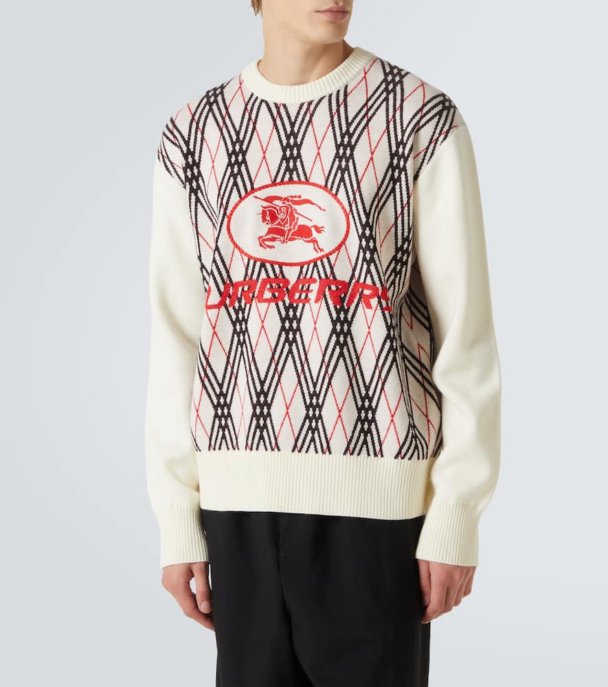 Burberry Argyle Pattern Crew Neck Sweater