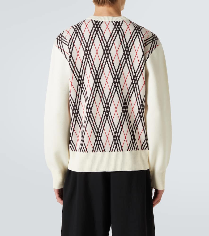 Burberry Argyle Pattern Crew Neck Sweater