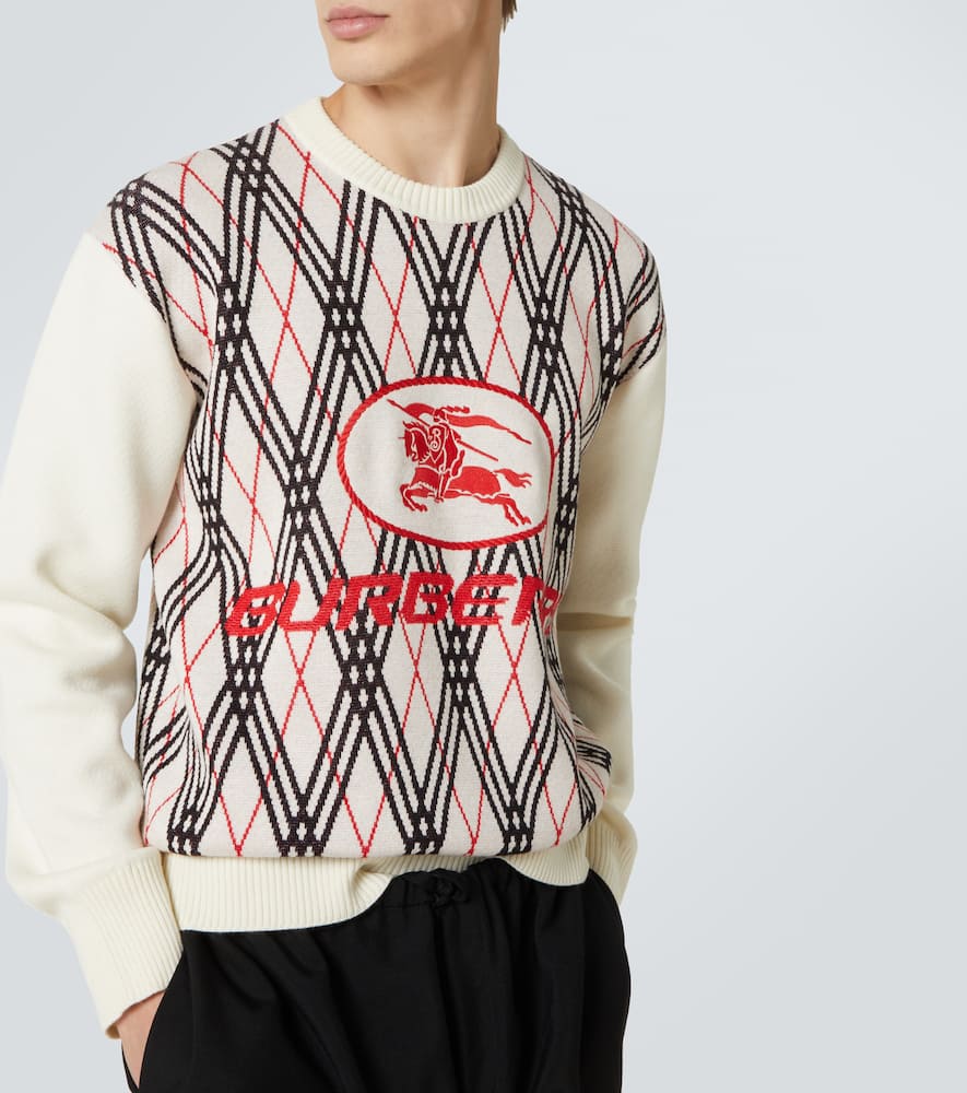 Burberry Argyle Pattern Crew Neck Sweater
