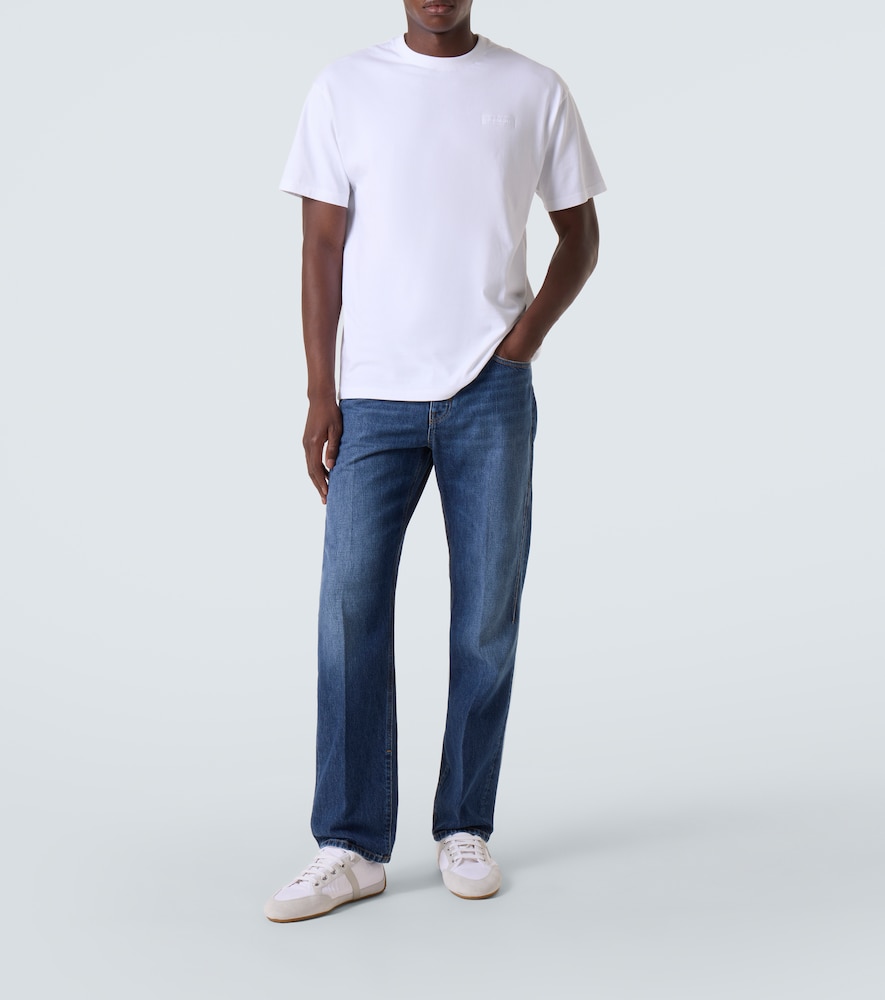 Faded Mid-Rise Straight Jeans