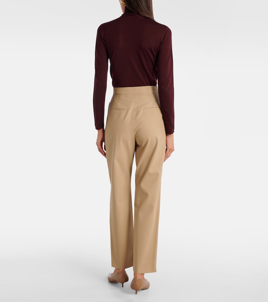 Max Mara Max Mara Dede Pleated Cotton Slim Pants 