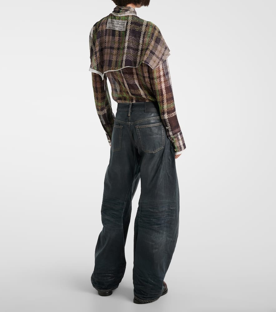 Acne Studios 2006f Distressed Wide-leg Jeans In Blue