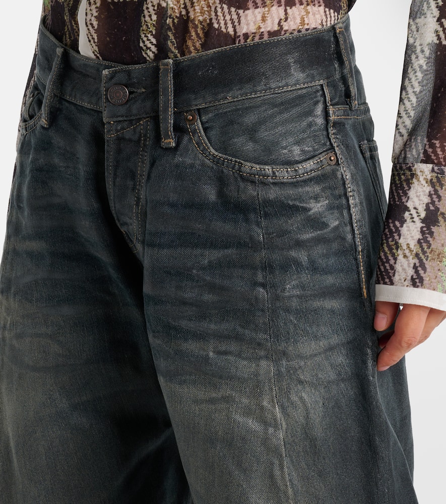 Acne Studios 2006f Distressed Wide-leg Jeans In Blue