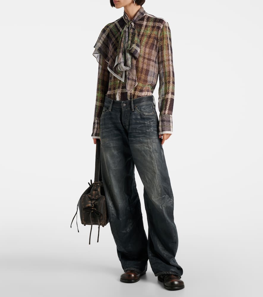 Acne Studios 2006f Distressed Wide-leg Jeans In Blue