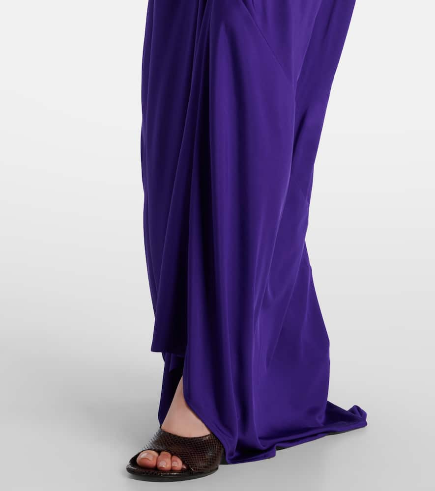Dries Van Noten Draped Maxi Skirt In Purple