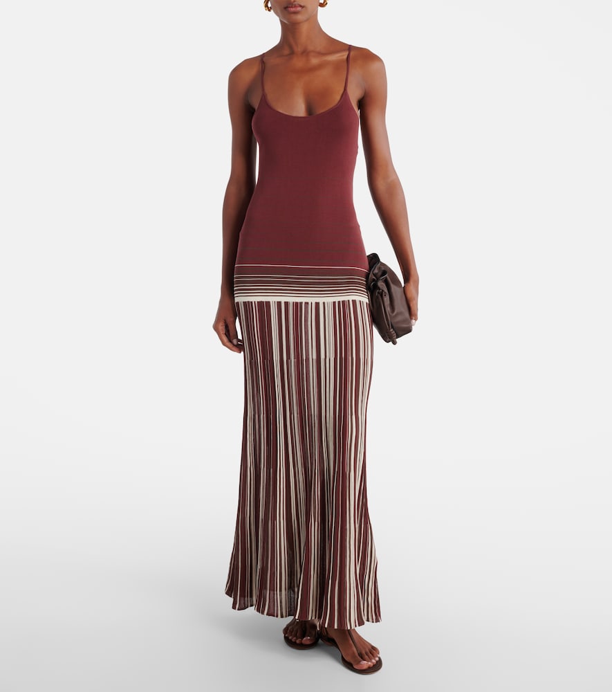 Faithfull Cecile striped cotton-blend maxi dress