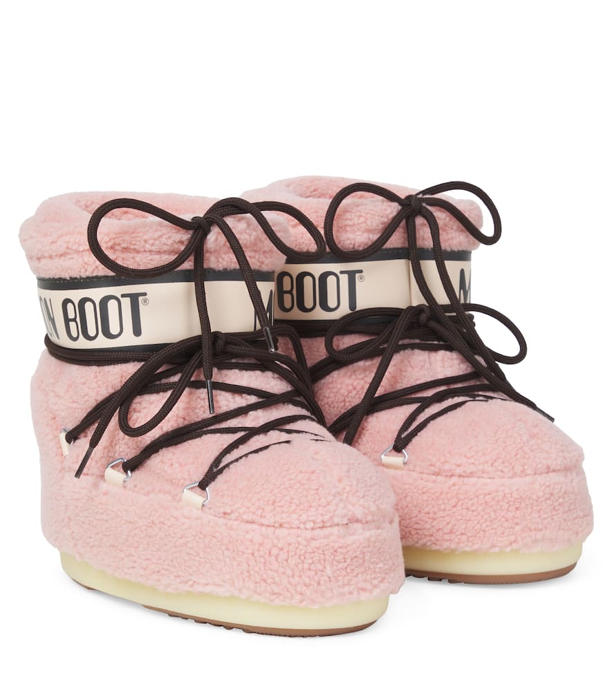 Moon Boot Icon Ankle Boots In Pink