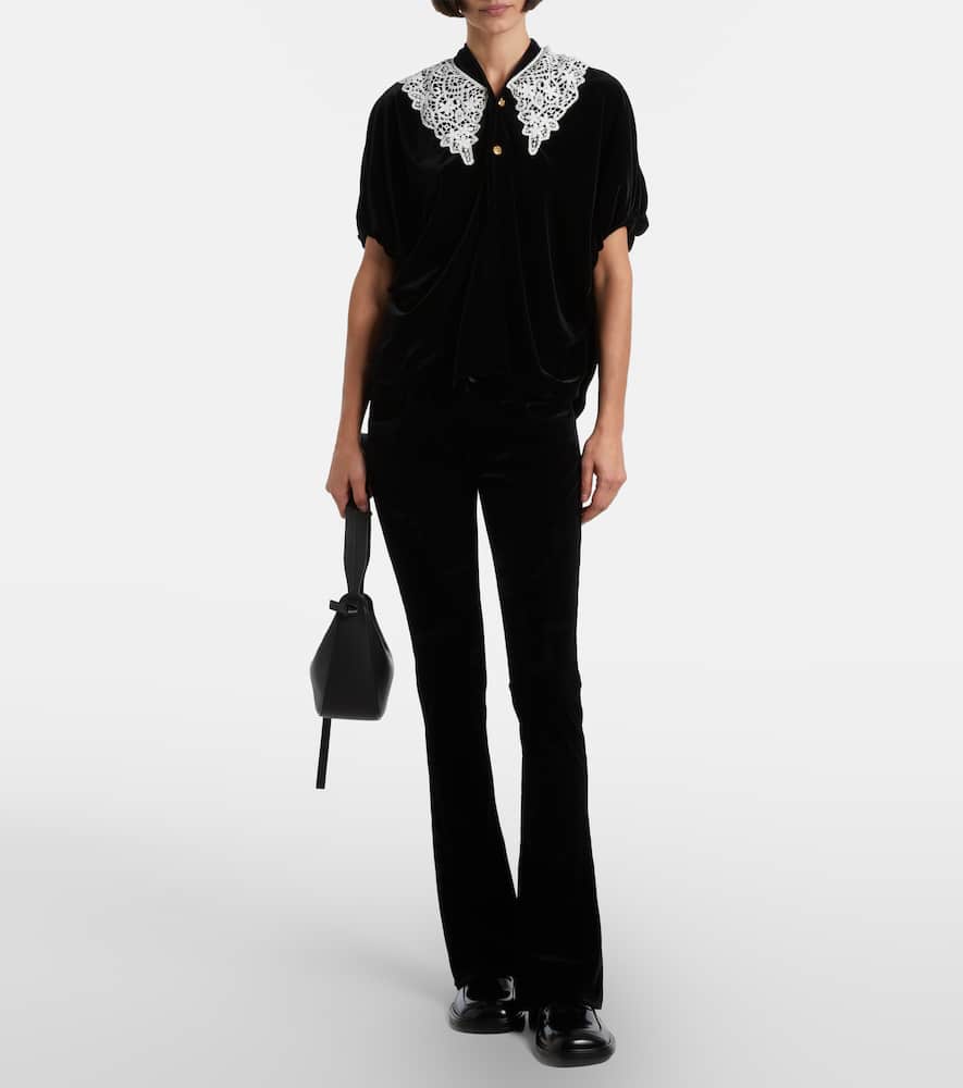 Junya Watanabe High-rise Straight Pants In Black