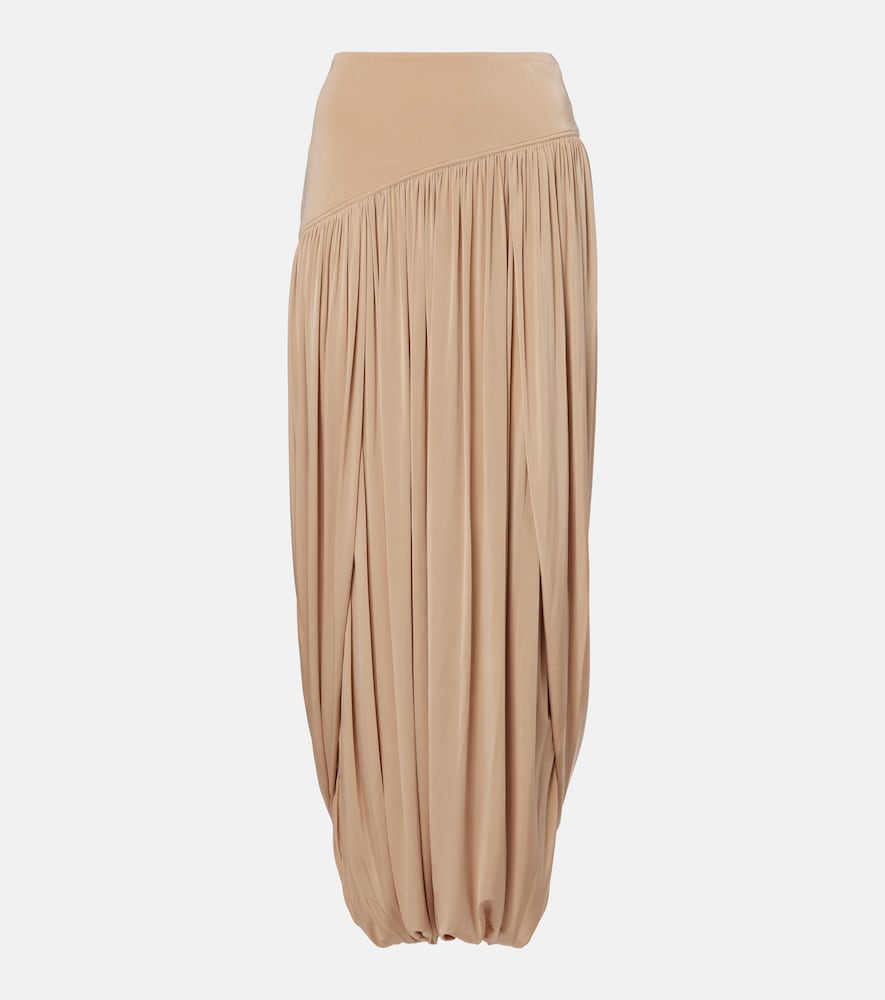 Ferragamo Draped jersey maxi skirt