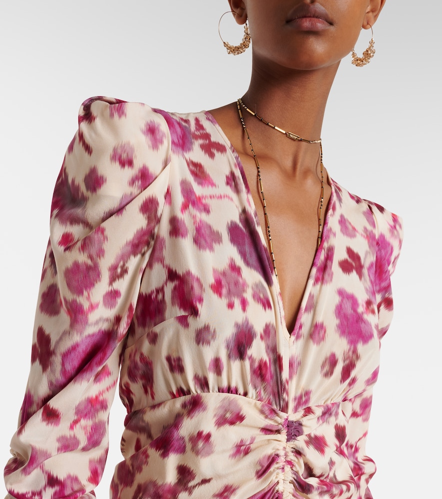  Isabel Marant Isabel Marant Albini Floral Silk-blend Midi Dress 