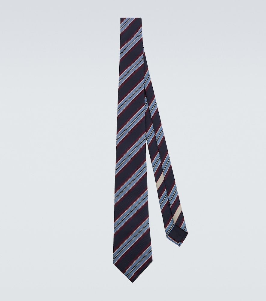 VALENTINO Valentino Garavani Striped silk jacquard tie　ヴァレンティノ ガラヴァーニ ストライプ シルク ジャカード ネクタイ