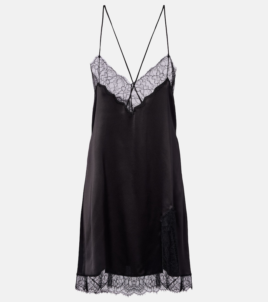 Dolce & Gabbana Silk and cotton-blend satin slip dress