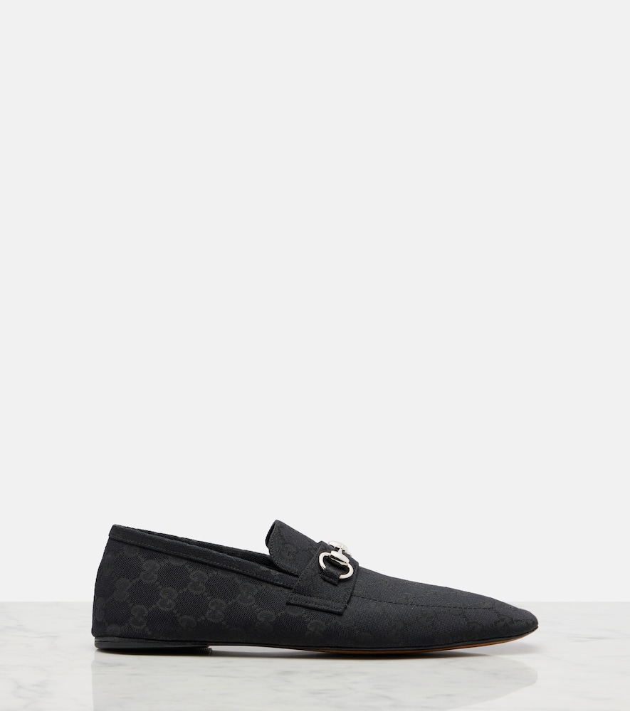  Gucci Gucci Loafers Horsebit Gg Aus Canvas 