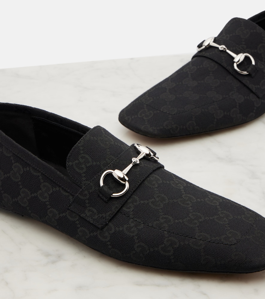  Gucci Gucci Loafers Horsebit Gg Aus Canvas 