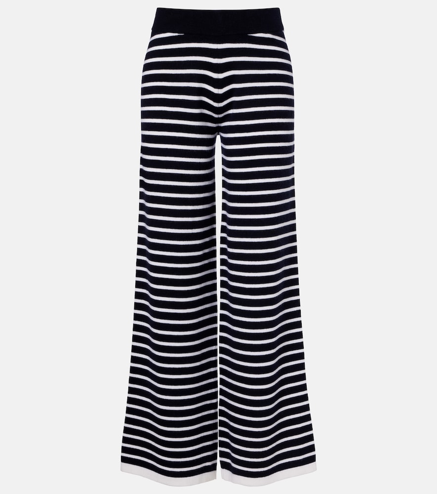 Jardin des Orangers Striped cashmere wide-leg pants