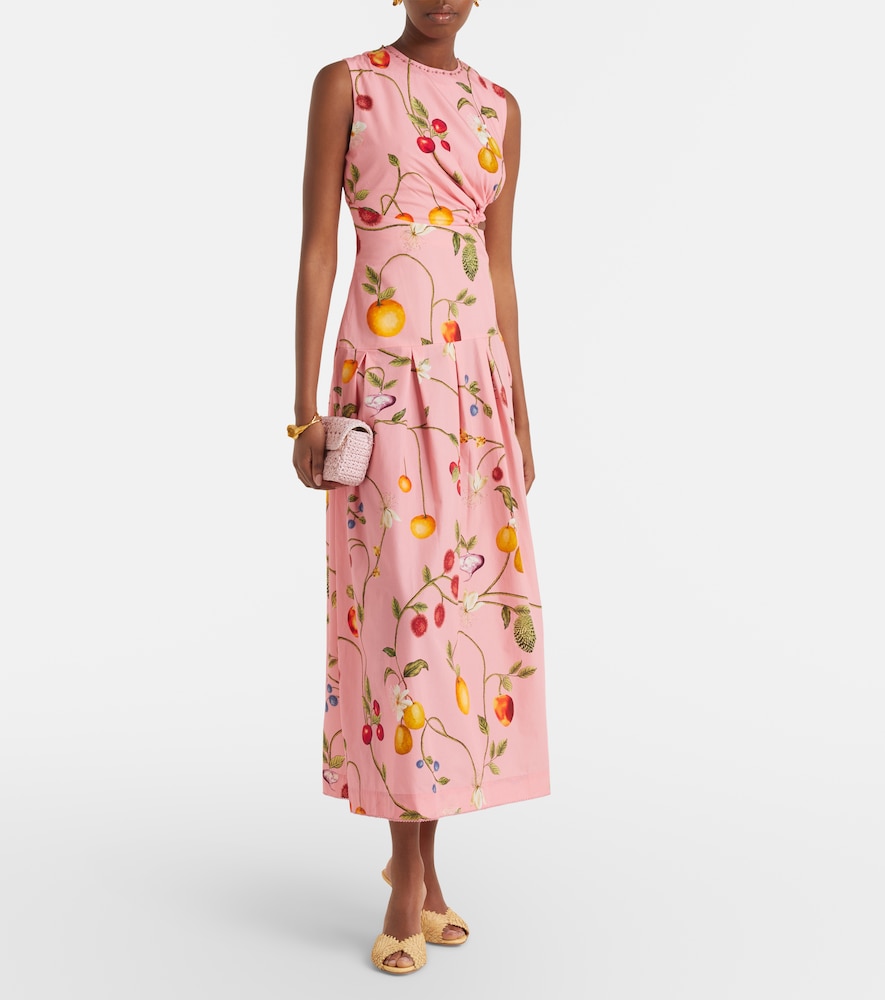 Agua by Agua Bendita Otoño printed cotton midi dress