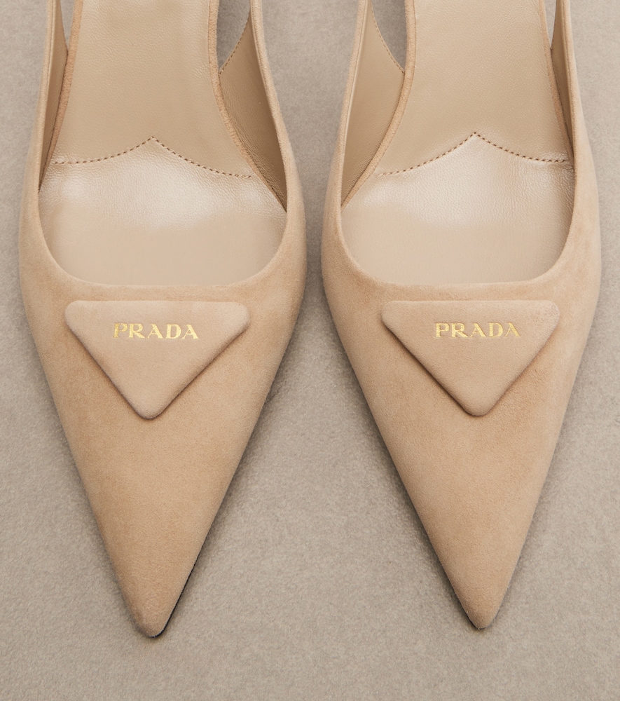  Prada Prada Slingback-pumps Aus Veloursleder 