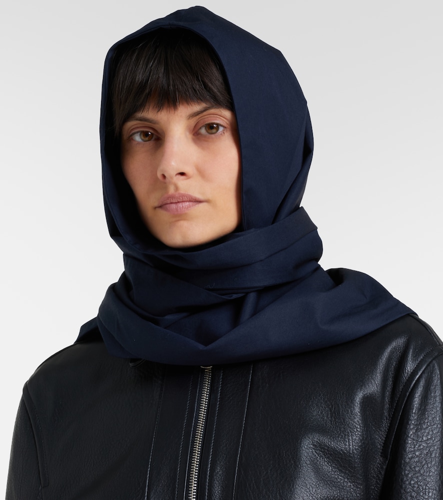 Nour Hammour Cotton-blend canvas hood