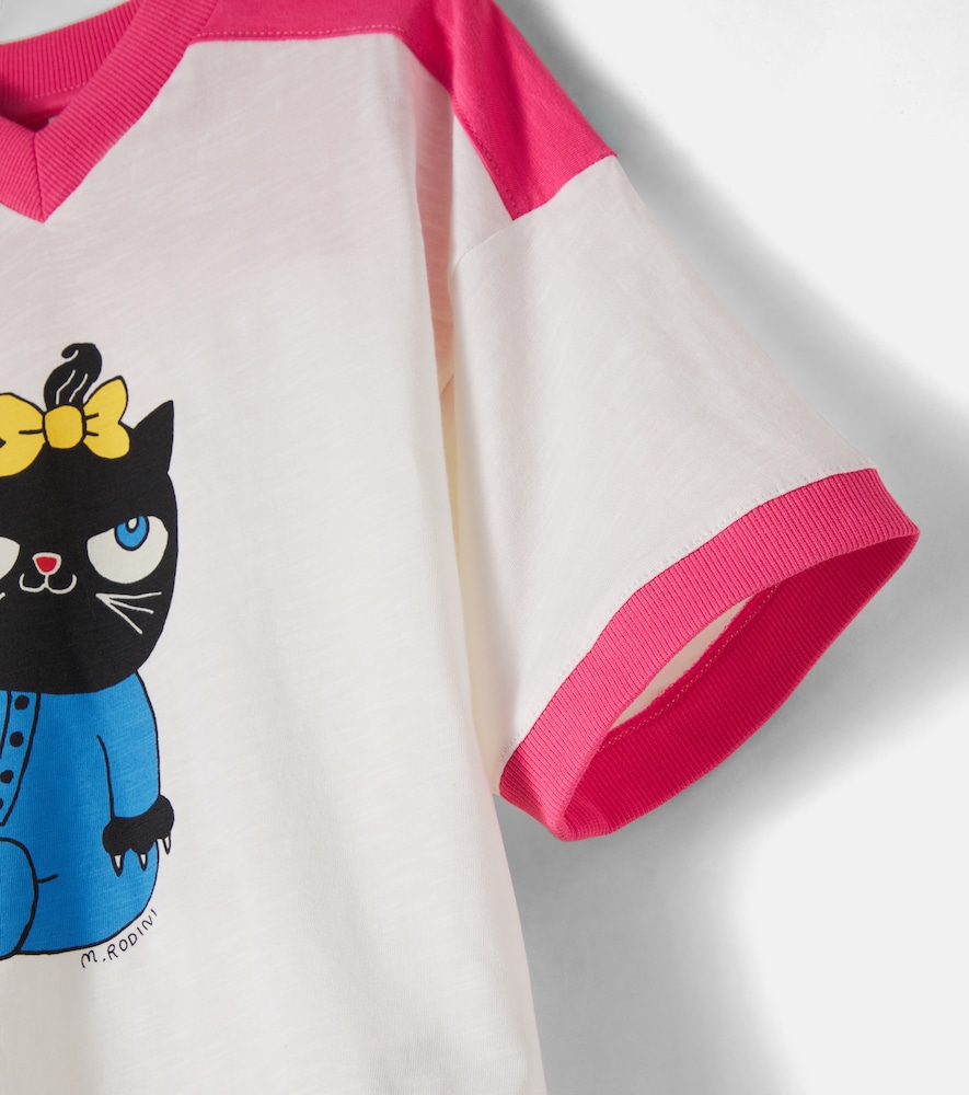  Mini Rodini Mini Rodini Cat Cotton Jersey T-shirt 