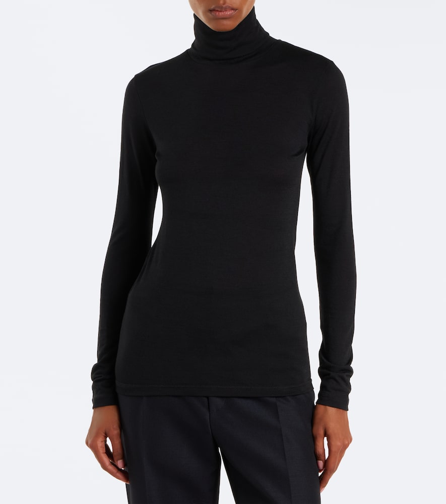 Jersey Turtleneck Top