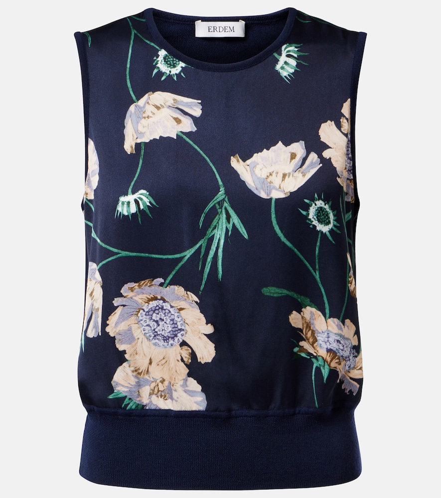 Erdem Floral wool sweater vest