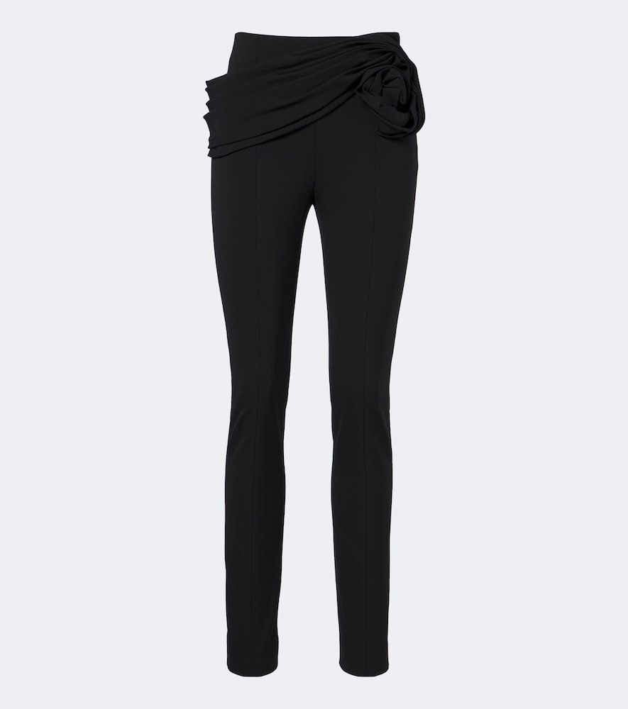 Verzierte Leggings aus einem Wollgemisch