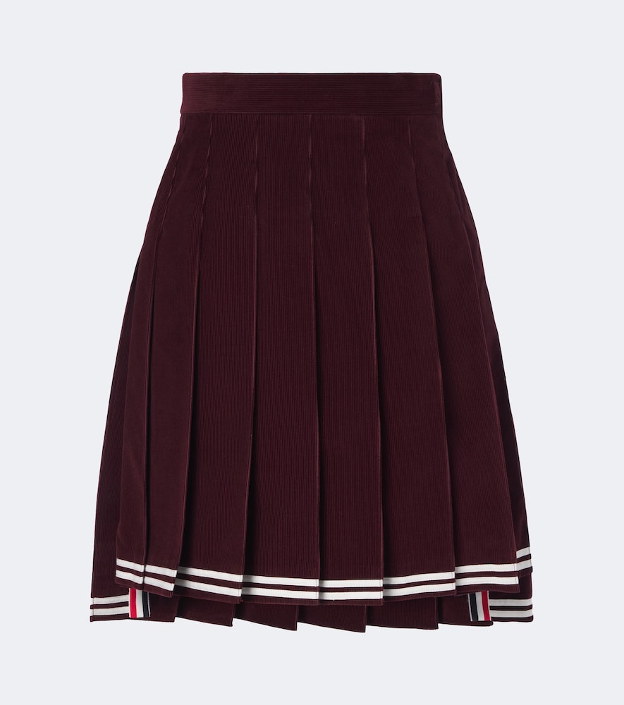 THOM BROWNE Thom Browne Cotton corduroy pleated miniskirt　Thom Browne コットン コーデュロイ プリーツ ミニスカート