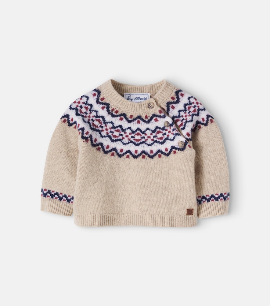Baby Pullover Fair Isle aus Wolle