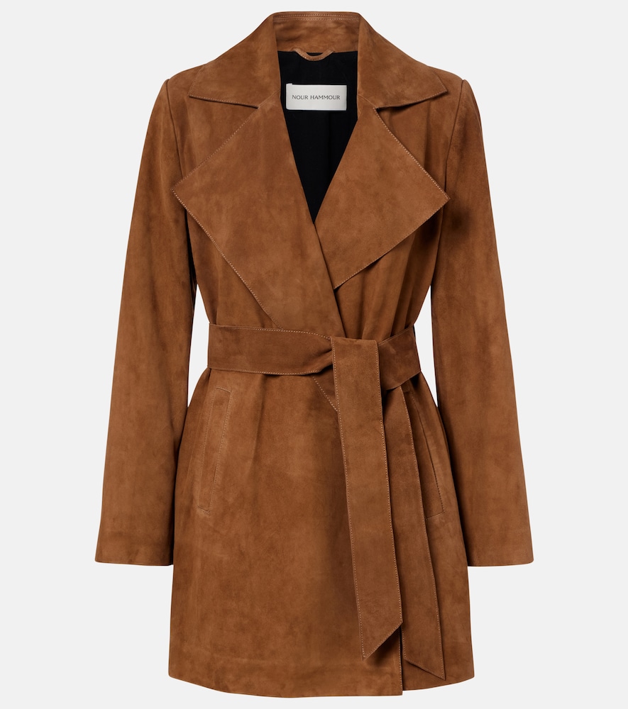 Nour Hammour Kerry suede coat - Women's Clothing