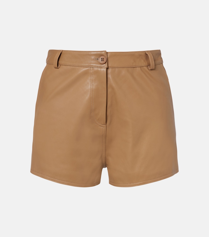 Nour Hammour Leontine leather shorts - Women's Clothing