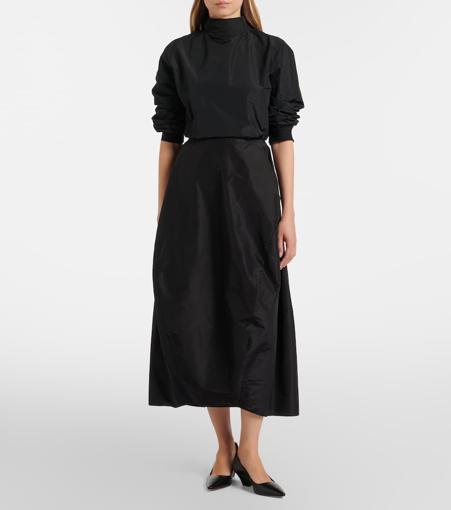  The Row The Row Galyra Cotton And Silk Satin Midi Skirt 