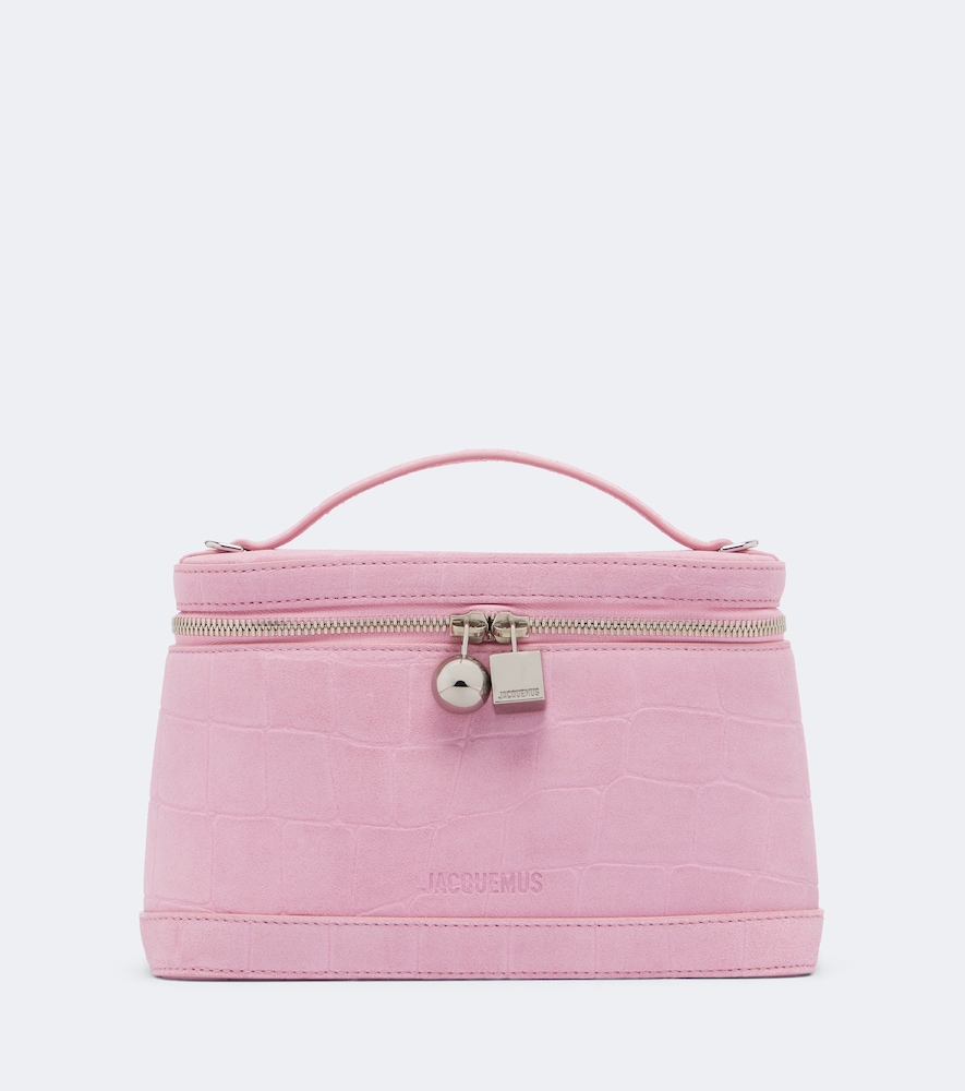 Schultertasche Petit Vanity aus Veloursleder