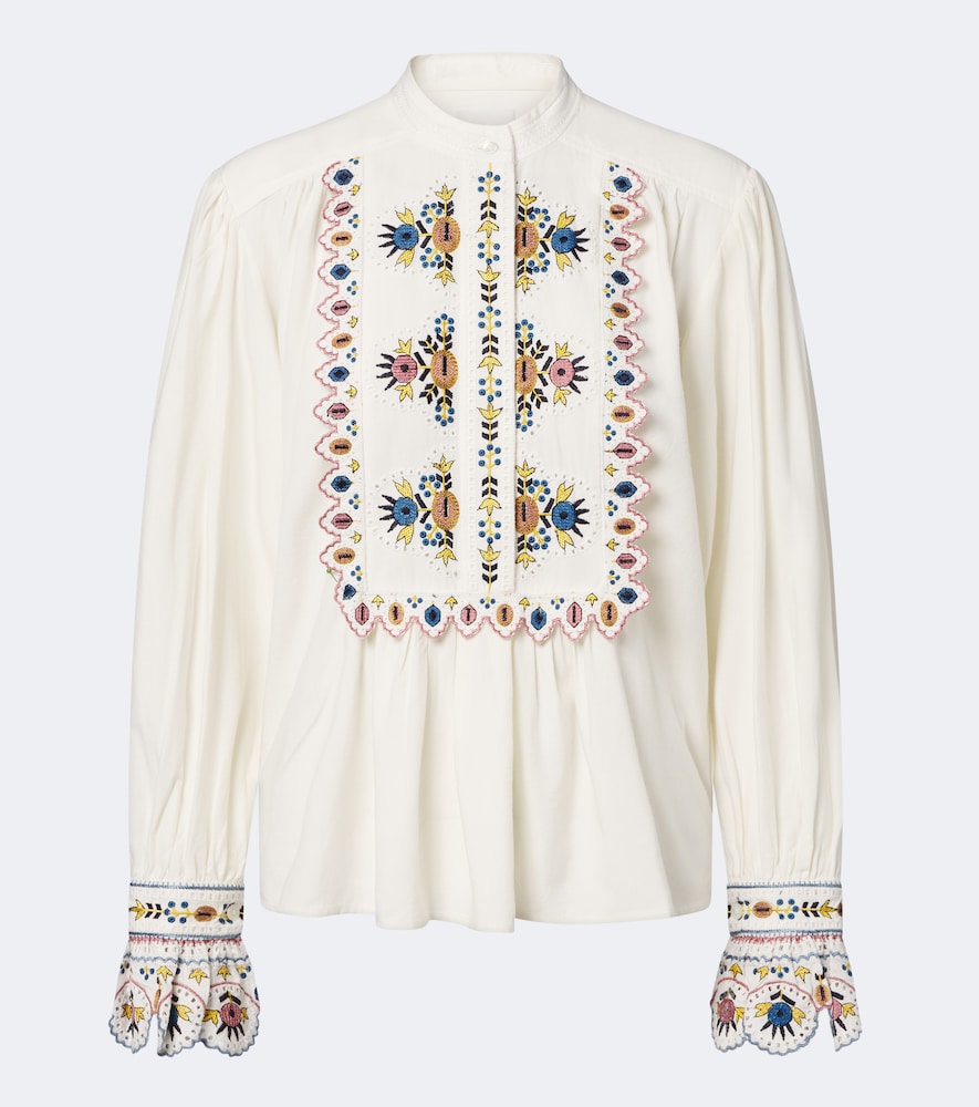 Marant Etoile Donna Blusa Monique Con Ricamo Bianco It Taglia 42- Mytheresa
