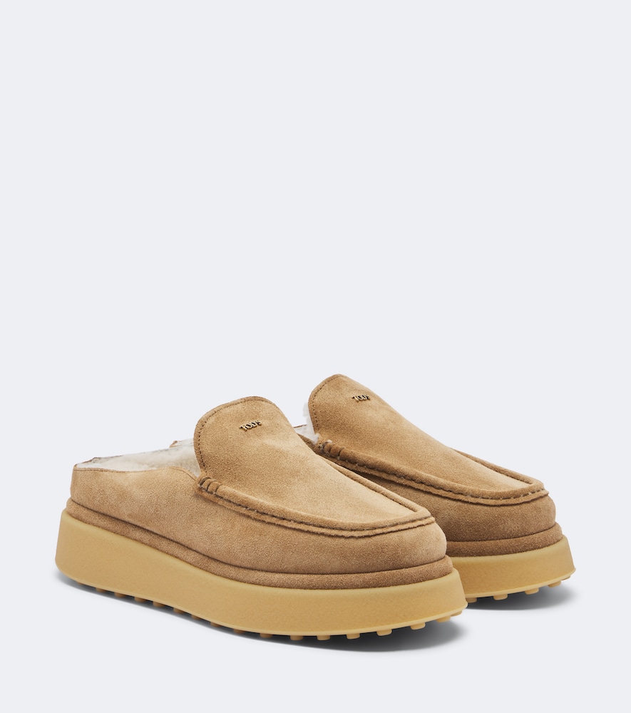 Gommino® Suede Platform Mules