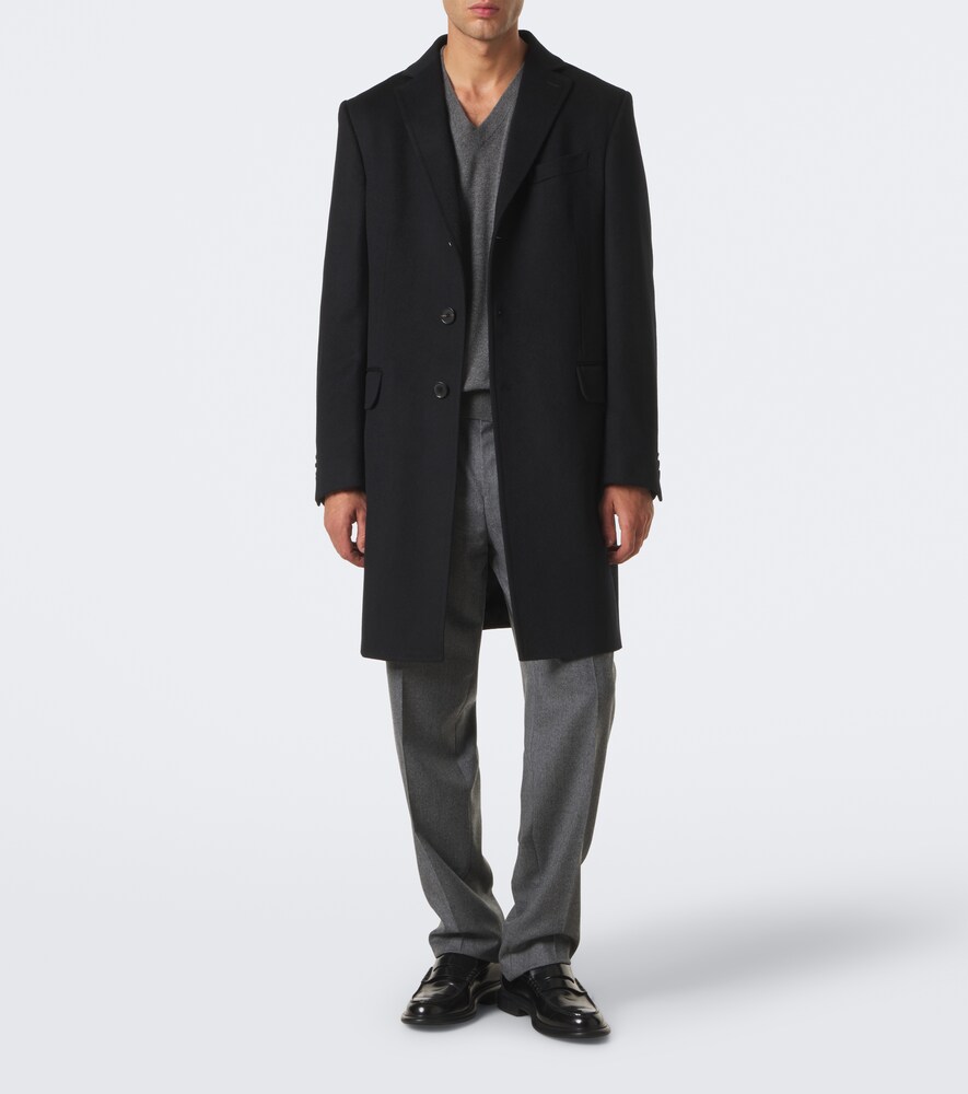 Flannel Straight Pants Wool
