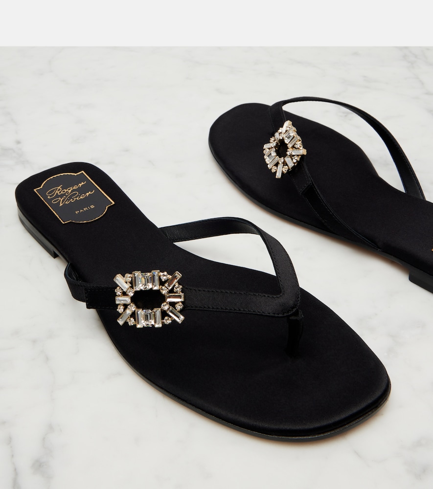 Satin Thong Sandals